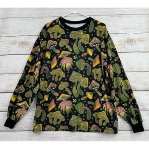 A$$holes Live Forever Long Sleeve Shirt Mens XL Black Mushroom Psychedelic Print